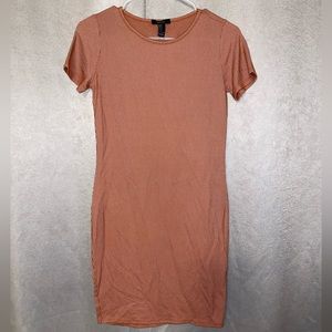 Forever 21 Orange Striped Dress Size Medium